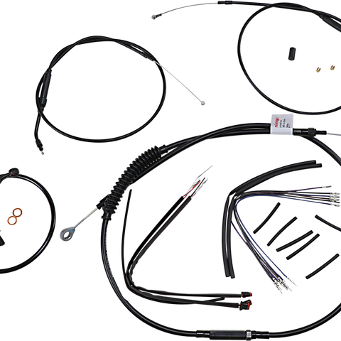 BURLY BRAND Extended Handlebar Cable And Brake Line Kit For Sportsters With ABS And 12