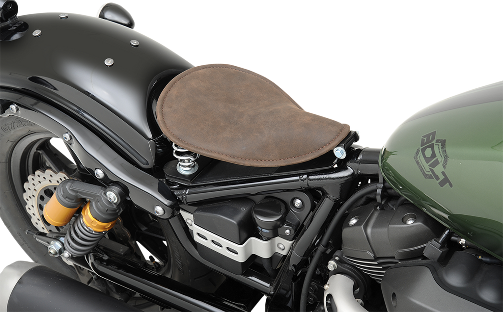DRAG SPECIALTIES SEATS Solo Seat - Small - Distressed Brown Spring Solo Seat - Team Dream Rides