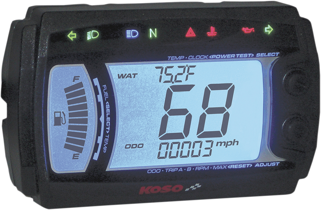 KOSO NORTH AMERICA XR-SR Multi-Function Electronic Speedometer - 4.57" W x 2.85" H x 1.25" D XR-SR Multi-Function Electronic Speedometer - Team Dream Rides