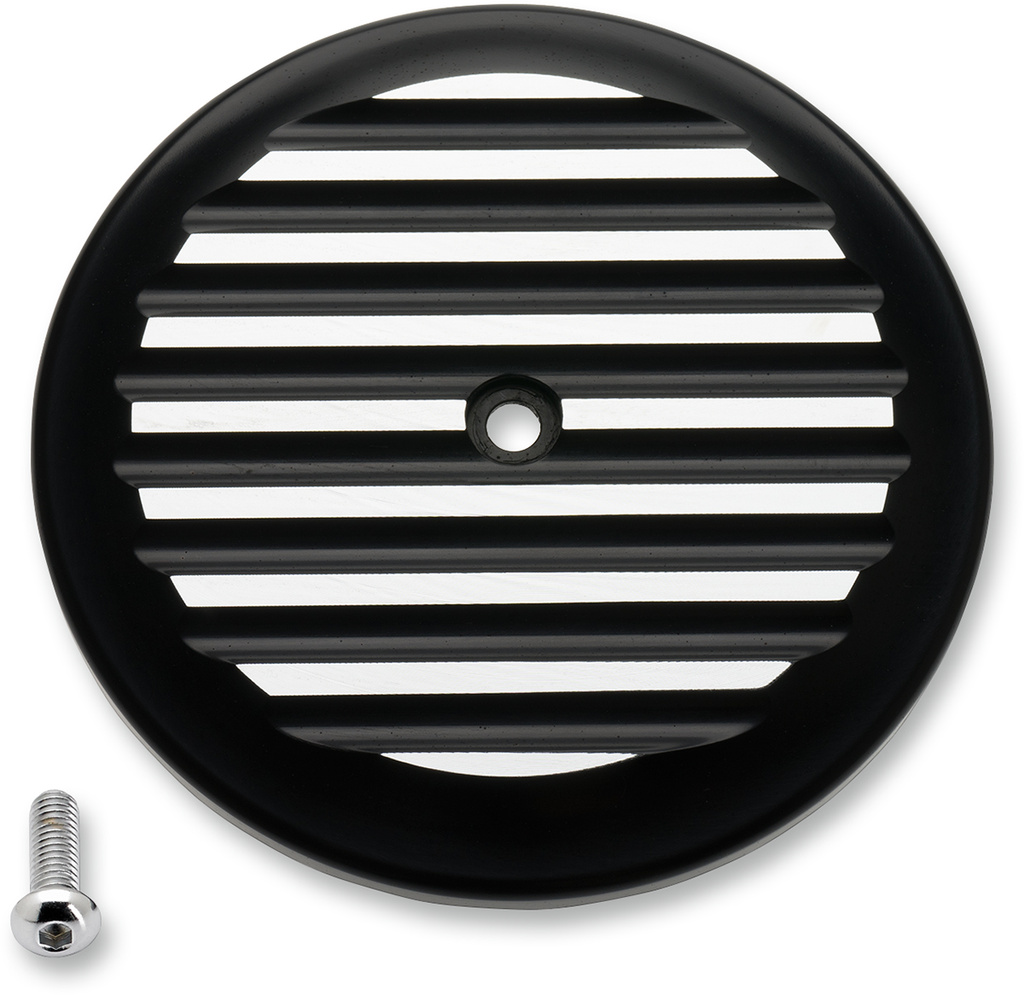 JOKER MACHINE Cover Air Cleaner Finned Black Silver VT Air Cleaner Cover - Team Dream Rides