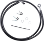 DRAG SPECIALTIES Brake Line - Front - Black - +8" - '04-'10 XL Extended Length Black Vinyl Brake Line Kit - Team Dream Rides