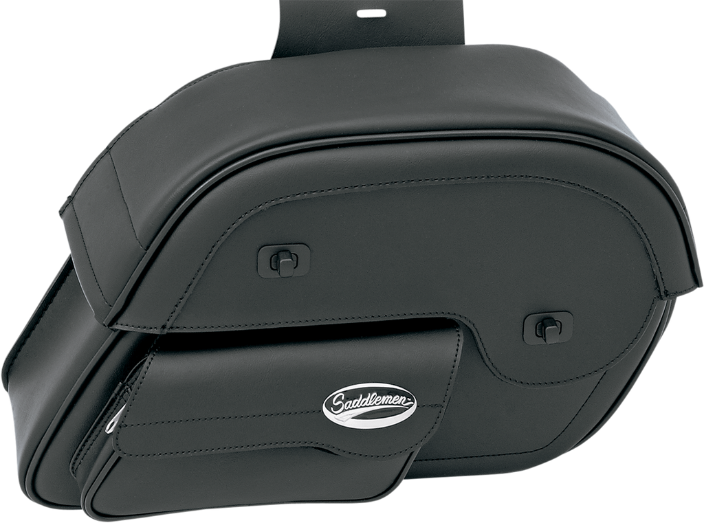 SADDLEMEN Cruis'n™ Slant Face Pouch Saddlebags - Jumbo Cruis'n™ Slant Face Pouch Saddlebags - Team Dream Rides