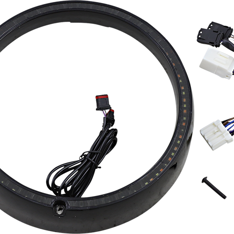 CUSTOM DYNAMICS Sequential Trim Ring - Black ProBEAM® Turn Signal Ring Trim - Team Dream Rides