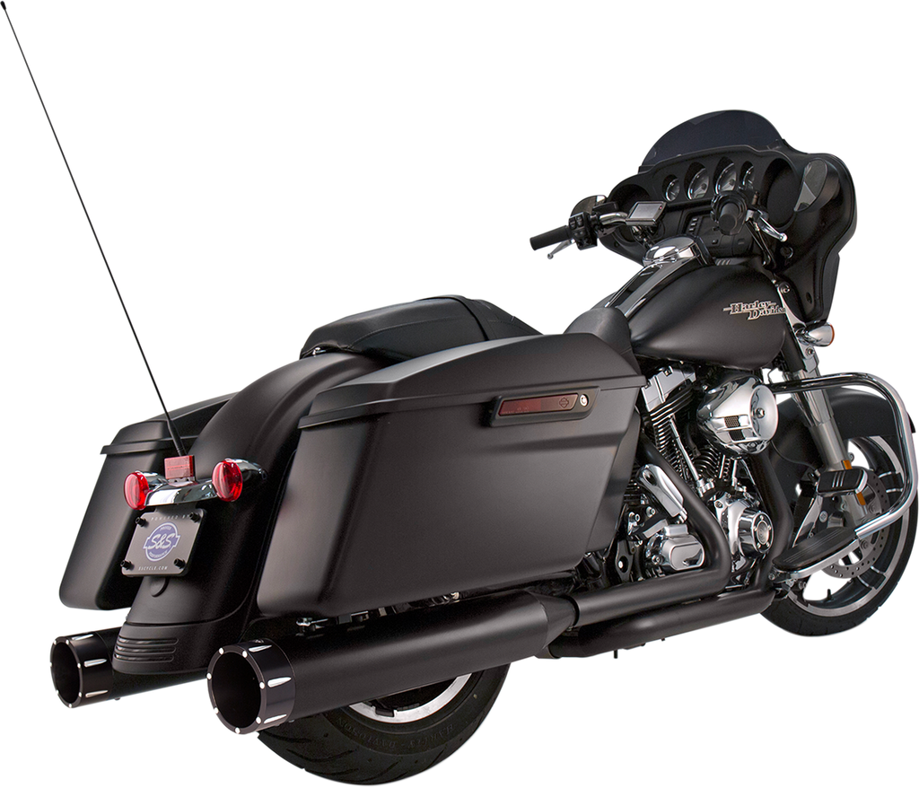 S&S CYCLE 4.5" Mufflers - Black with Black Tracer MK45 Slip-On Mufflers - Team Dream Rides