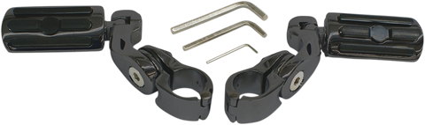 RIVCO PRODUCTS Highway Peg Mount - Black Highway Pegs With Mounting Arms - Team Dream Rides