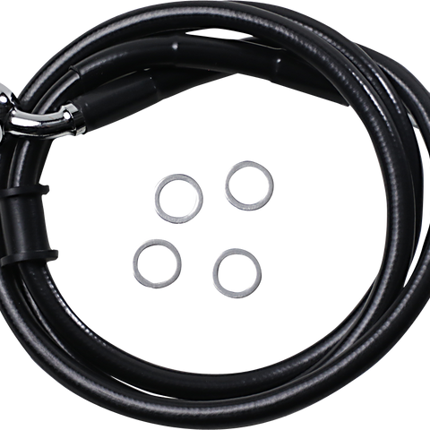 DRAG SPECIALTIES Brake Line - XL '18+ - Black Standard Length Brake Line Kit - Team Dream Rides