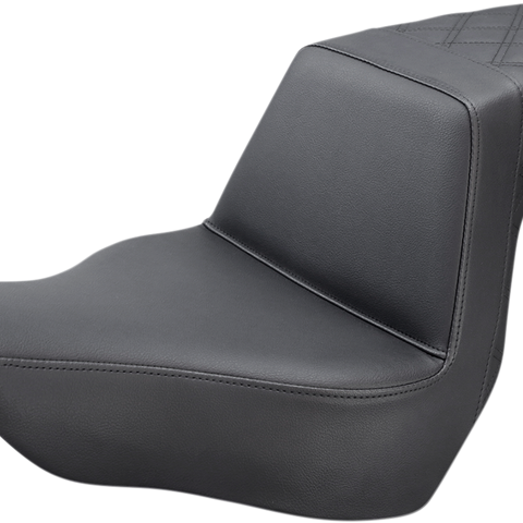 SADDLEMEN Step Up Seat - Passenger Lattice Stitched Step Up Seat — Rear Lattice Stitch - Team Dream Rides