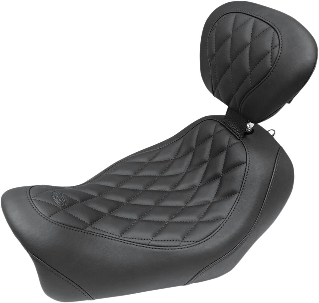 MUSTANG Tripper Solo Seat - Diamond - Black - Driver Backrest Tripper™  Solo Seat - Team Dream Rides