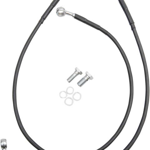 DRAG SPECIALTIES Brake Line - Front - Black - +6