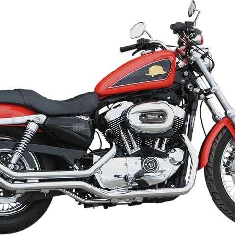 PAUGHCO Side by Side Upsweep Exhaust - Chrome 1-3/4