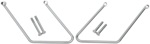 DRAG SPECIALTIES Saddlebag Support - FX/FLST Chrome Saddlebag Support Brackets - Team Dream Rides