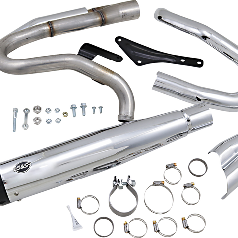 S&S CYCLE 2:1 Exhaust for M8 Softail - Chrome SuperStreet 2:1 Exhaust System - Team Dream Rides