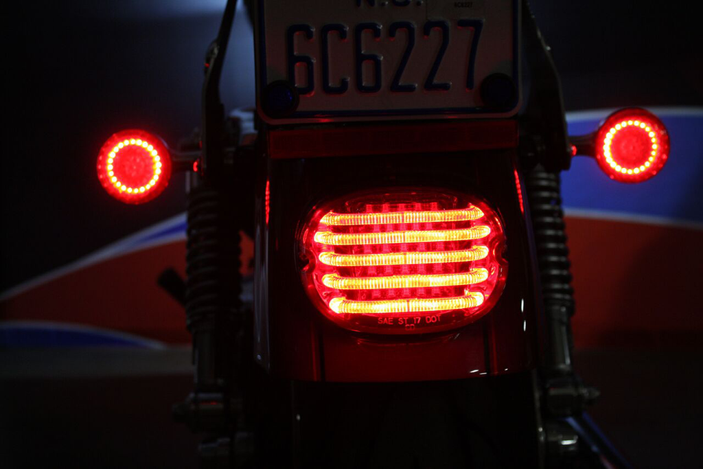 CUSTOM DYNAMICS Taillight - without License Plate Illumination Window - Smoke ProBEAM® Low-Profile LED Taillight Kit — with No Tag Light - Team Dream Rides