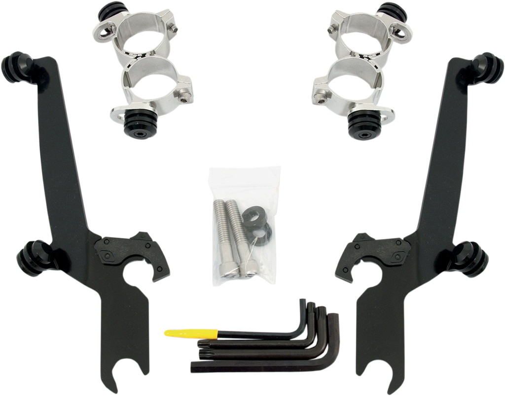 MEMPHIS SHADES HD Sportshield Trigger-Lock Mounting Kit - Black - XL48 Sportshield Trigger-Lock Complete Mount Kit - Team Dream Rides