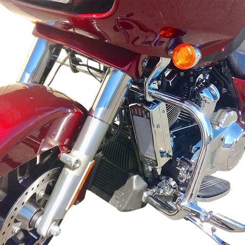 ULTRACOOL Oil Cooler Kit - Chrome - Frame Mount - M8 Oil Cooled 3.0 Side Frame Mount Oil Cooler with Fan Kit for Milwaukee 8 FLH - Team Dream Rides