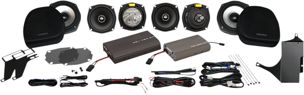 HOGTUNES Amp/Speaker Kit - Ultra 6 Speaker/Dual Amp Complete System - Team Dream Rides