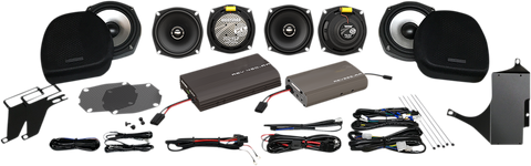 HOGTUNES Amp/Speaker Kit - Ultra 6 Speaker/Dual Amp Complete System - Team Dream Rides