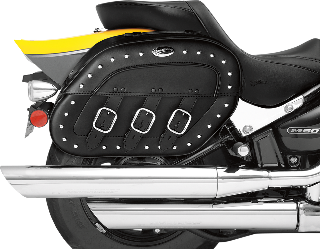 SADDLEMEN Desperado Rigid Mount Universal Rigid-Mount Universal Desperado Slant Saddlebags - Team Dream Rides