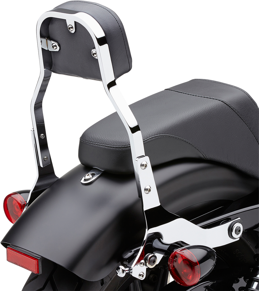 COBRA Backrest Kit - 11" - Chrome - Dyna Detachable Backrest Kit - Team Dream Rides