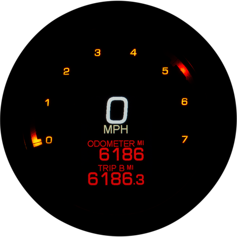 DAKOTA DIGITAL Tank Speedometer - Black Bezel - 4.5