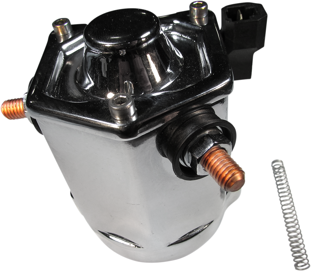 TERRY COMPONENTS Starter Solenoid Body - Chrome Loaded Starter Solenoid Body - Team Dream Rides