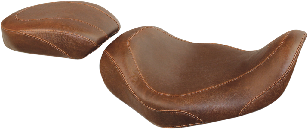 MUSTANG Wide Tripper Solo Seat - Brown - Dyna Wide Tripper™ Solo Seat - Team Dream Rides