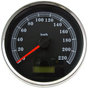 DRAG SPECIALTIES Electronic Speedometer - Black - 220 KPH 5" Programmable Electronic Metric Speedometer - Team Dream Rides