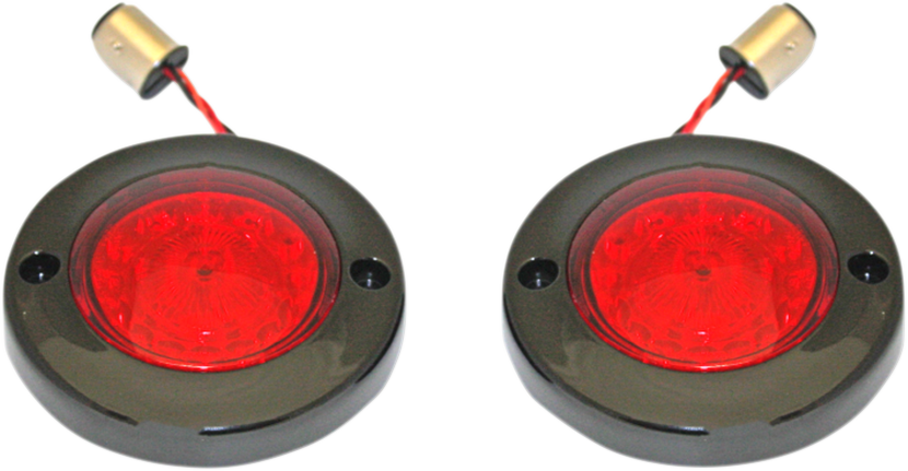 CUSTOM DYNAMICS LED Flat Turn Signals - 1156 - Black - Red Lens ProBEAM® Flat Bezel Rear LED Turn Signals - Team Dream Rides