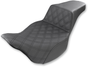 SADDLEMEN Step Up Seat - Lattice Stitched - FLH Step Up Seat — Front Lattice Stitch - Team Dream Rides