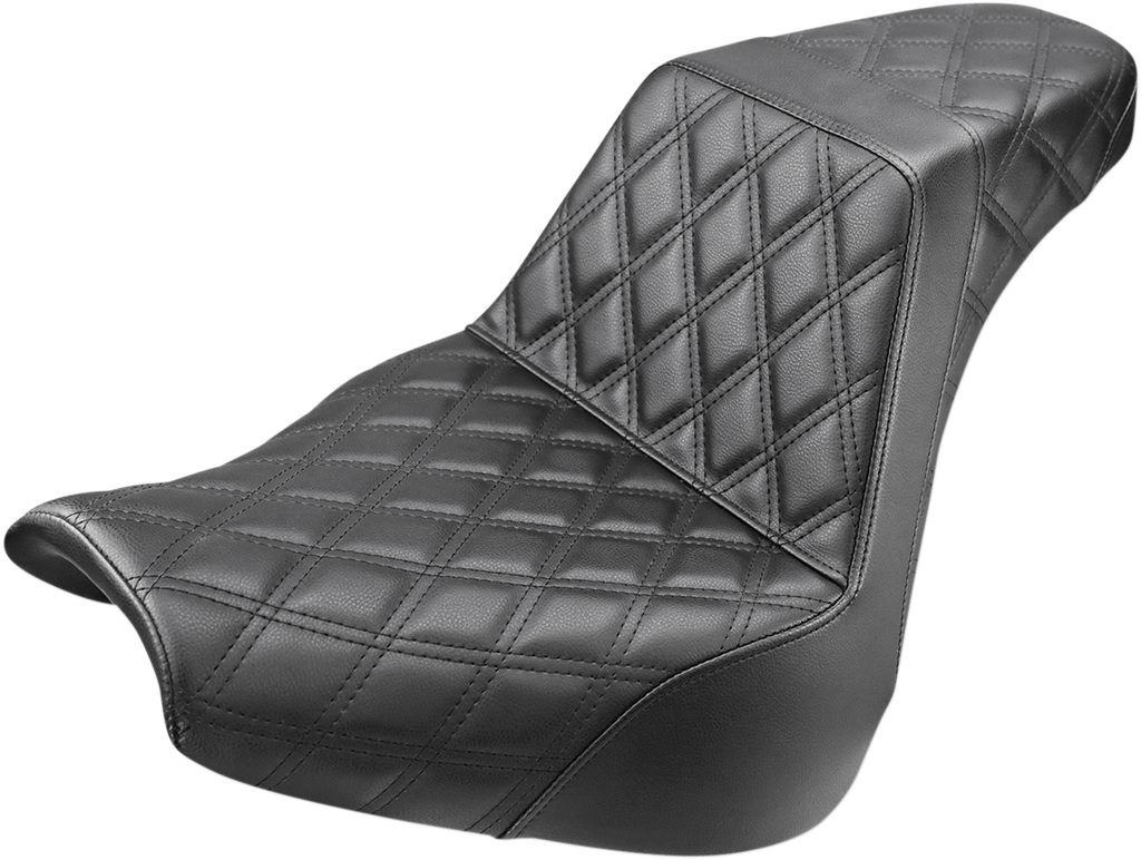 SADDLEMEN Step Up Seat - Lattice Stitched - Black - FXBR/S Step Up Seat — Lattice Stitched - Team Dream Rides