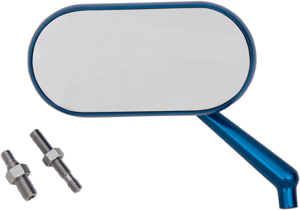 ARLEN NESS Oval Mirror - Blue - Left Mirror - Team Dream Rides