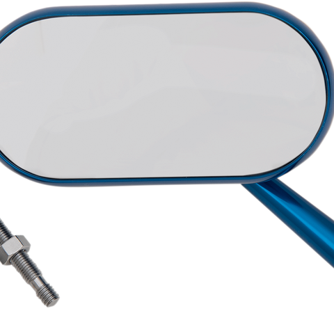 ARLEN NESS Oval Mirror - Blue - Left Mirror - Team Dream Rides