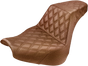 SADDLEMEN Step Up Seat - Lattice Stitched - Brown - FXBR/S Step Up Seat — Lattice Stitched - Team Dream Rides