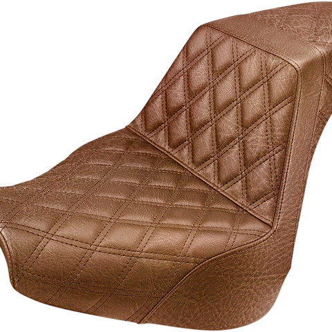 SADDLEMEN Step Up Seat - Lattice Stitched - Brown - FXBR/S Step Up Seat — Lattice Stitched - Team Dream Rides