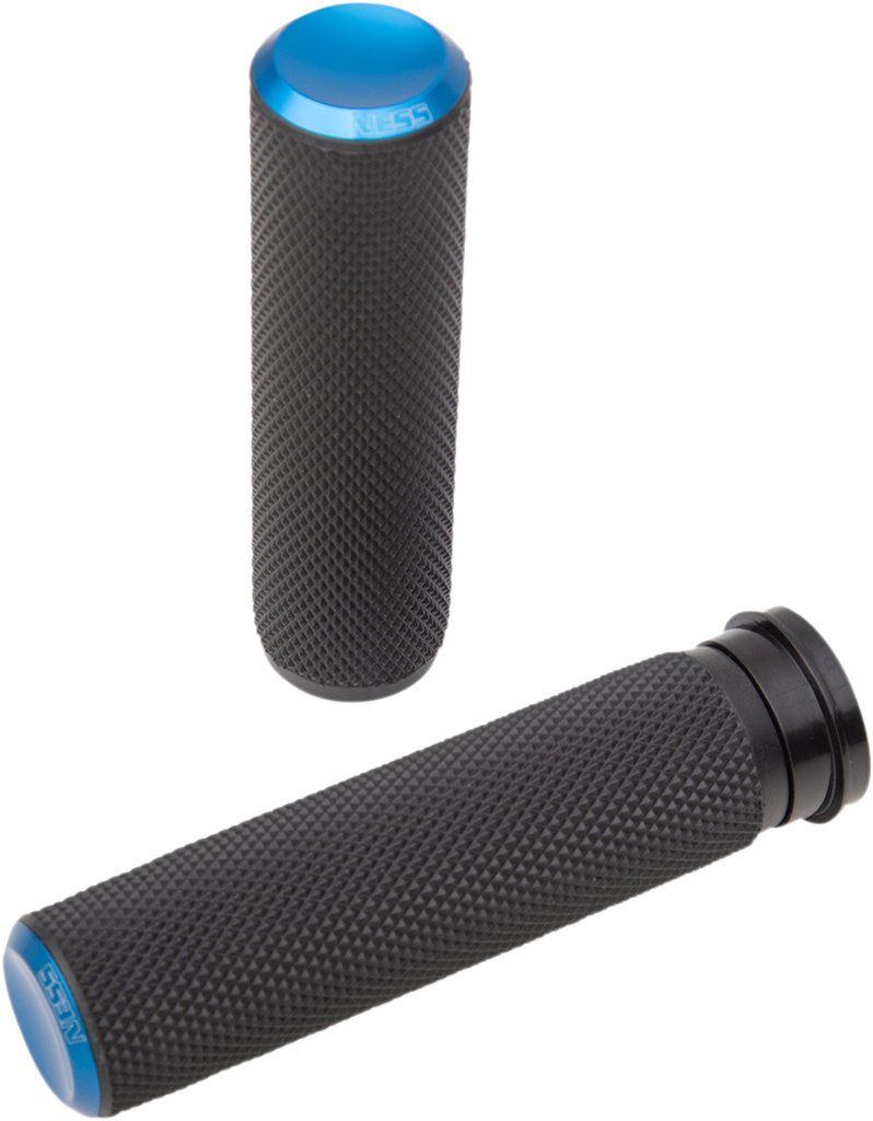 ARLEN NESS Blue Knurled Grips for TBW Fusion Knurled Grips - Team Dream Rides