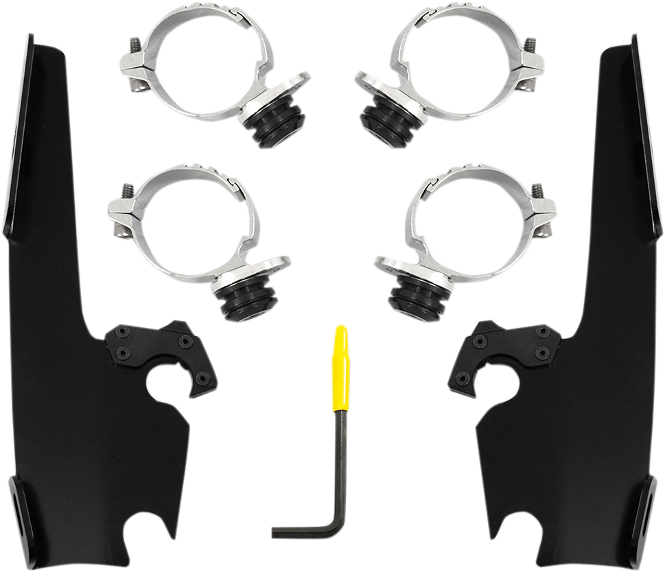 MEMPHIS SHADES HD Fats/Slim Mounting Kit - Black - FXDL Fats/Slim Windshield  Trigger-Lock Complete Mount Kit - Team Dream Rides