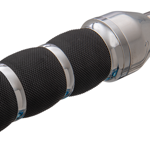 AVON GRIPS Chrome Air Cushion Grips 3-Ring Air Cushioned Grips — Standard - Team Dream Rides