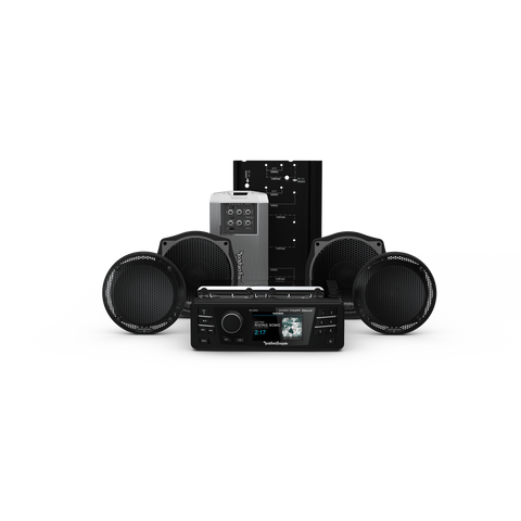 Rockford Fosgate Gen-2 Audio Kits for 98-13 Touring Stage 2; Head Unit, 4 Speaker and Amp Kit - Team Dream Rides