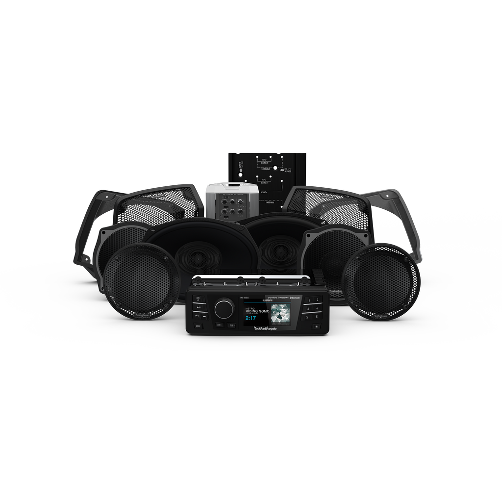 Rockford Fosgate Gen-2 Audio Kits for 98-13 Touring Stage 3; Head Unit, 6 Speaker and Amp Kit - Team Dream Rides