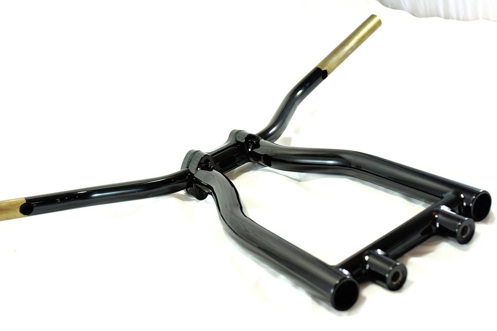 Bung King 12" Road Glide Riser 2014-UP TBW with Top Clamp Satin Black - Team Dream Rides
